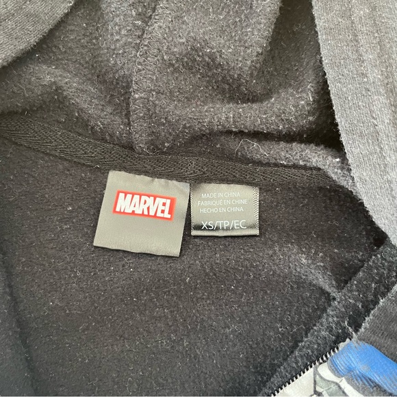 Kids Marvel Black Panther Zip Up Hoodie - Size XS - Picture 3 of 3